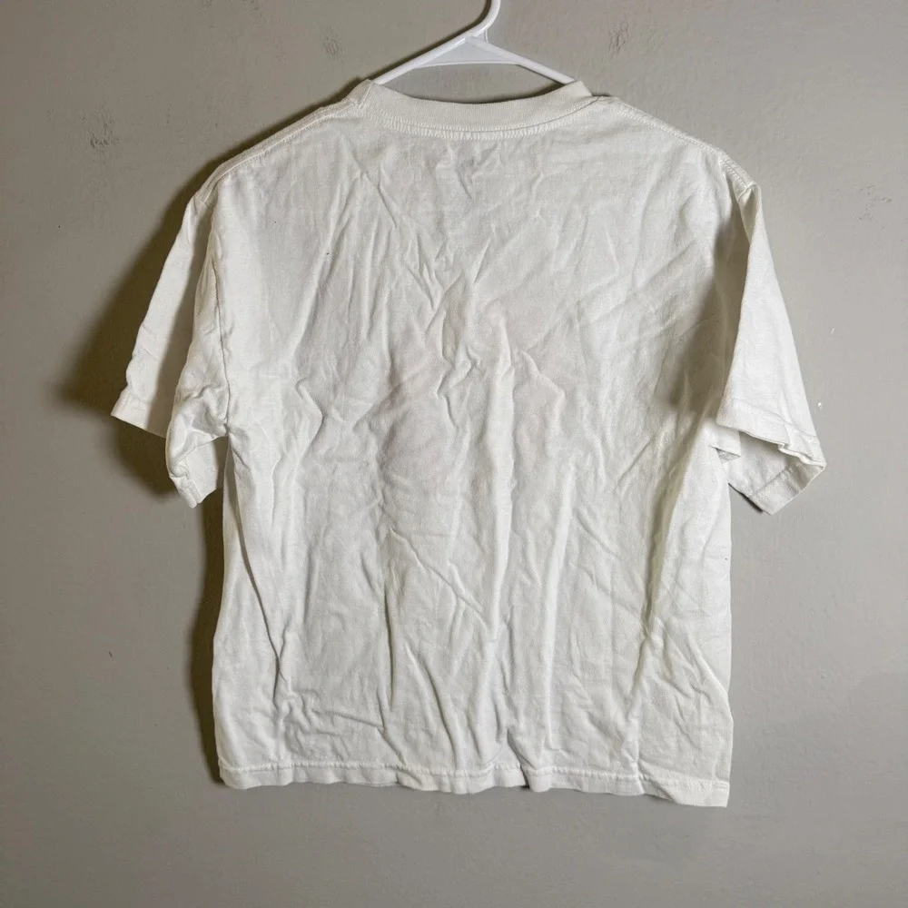 Volcom Boys Large White Graphic Tee Shirt Short Sleeve Flame‎ Stone Logo L/G